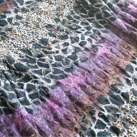 𝅺Joseph Ribkoff Lace Blouse Top Animal Print Leopard Cheetah Womens Size 8 - Picture 4 of 8